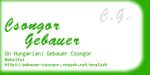 csongor gebauer business card